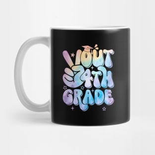 Peace Out 4Th Grade Tie Dye Graduation Last Day Of School Mug